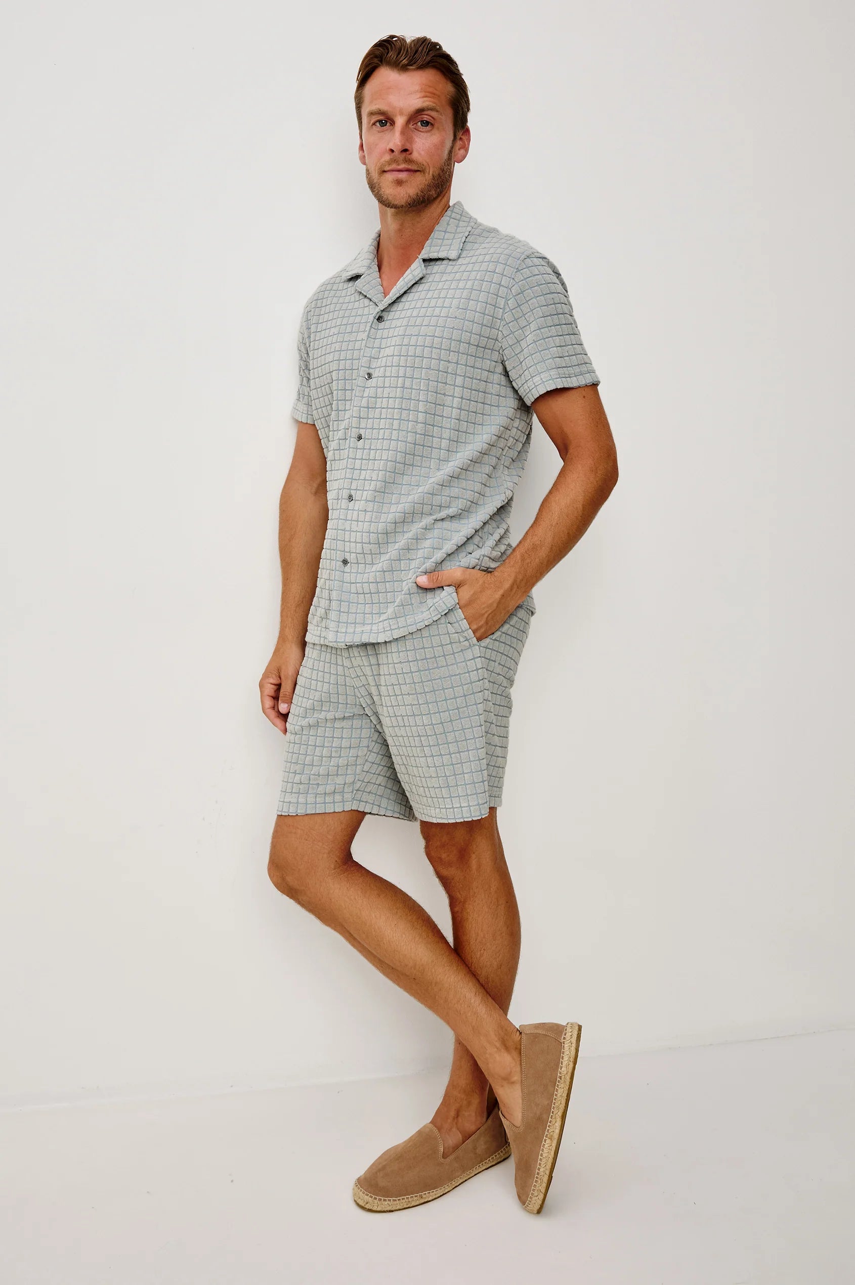 Nova Short - Silverline Blue Grid