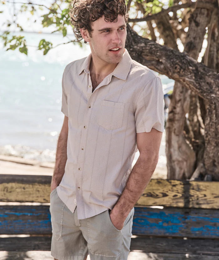 Seersucker Classic Shirt - Parchment