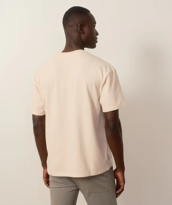Relaxed Boxy Sueded Tee - Fog