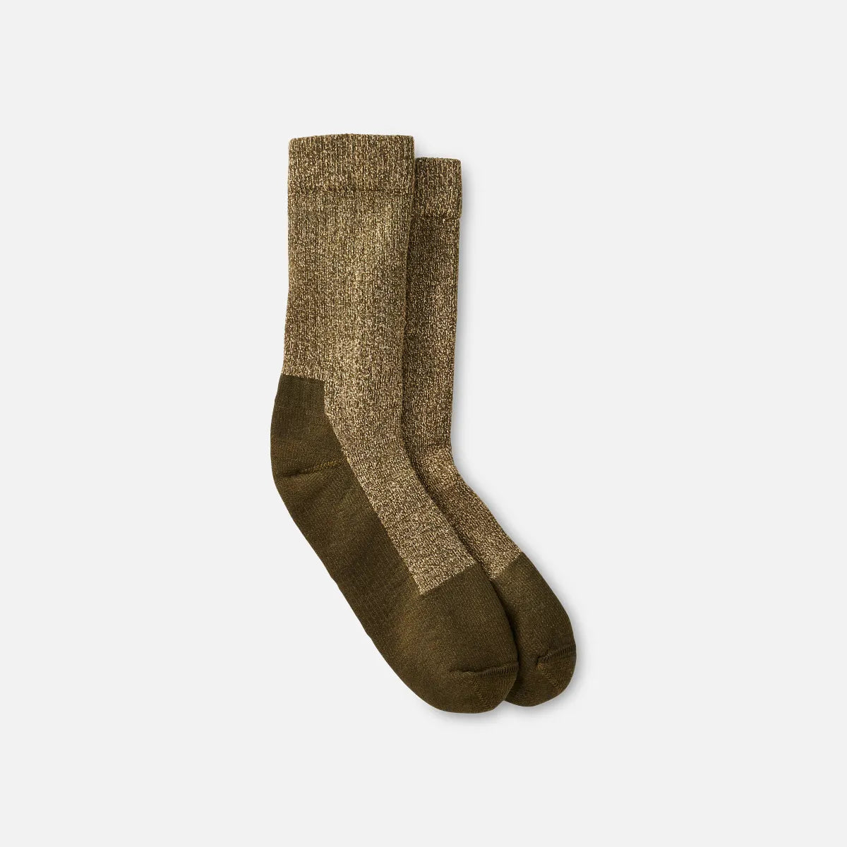 Deep Toe-Capped Crew Socks - Olive/Khaki