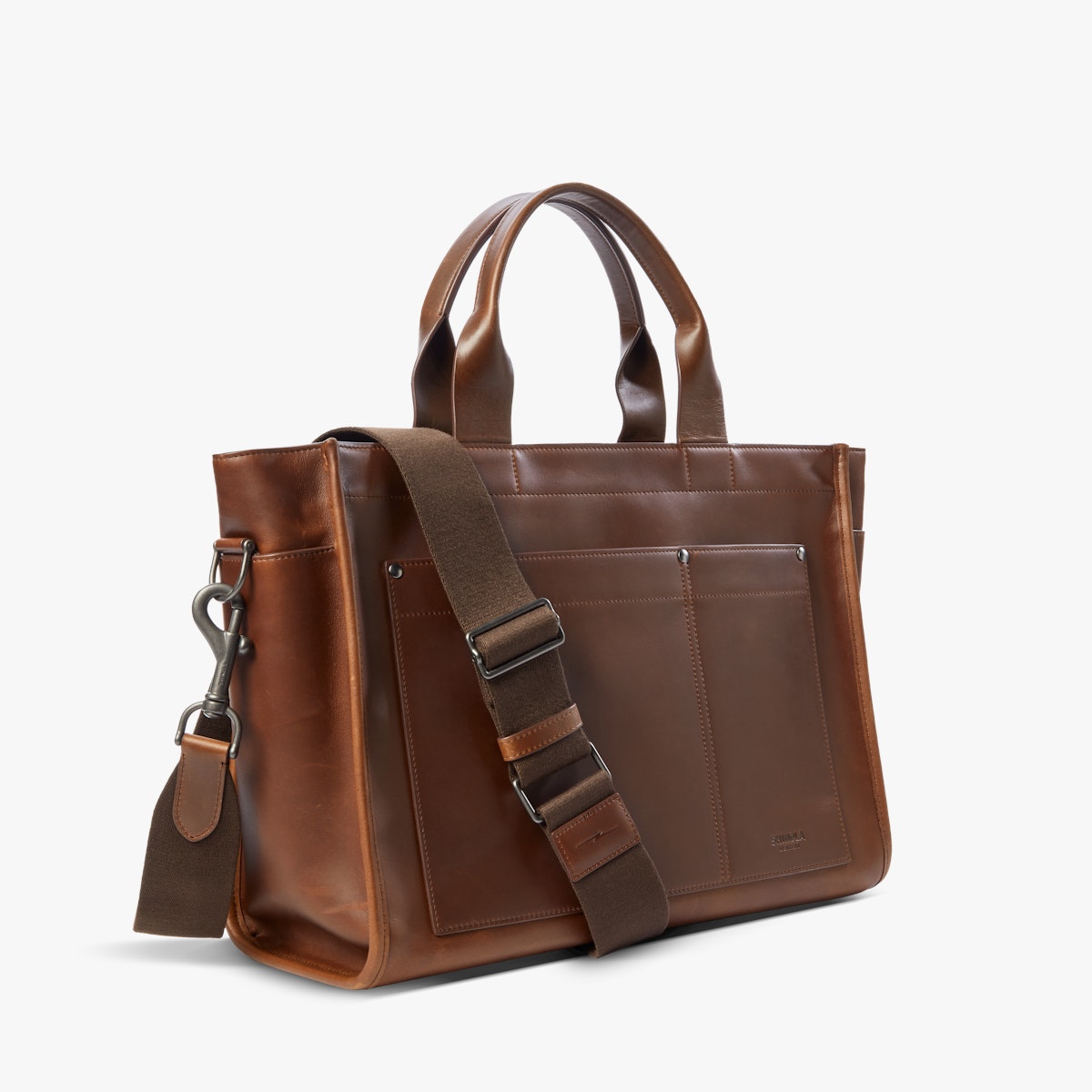 Bert Zip Brief Tote - Navigator Leather