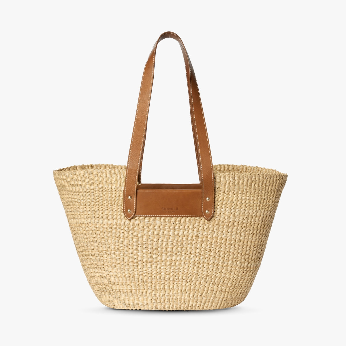 INDEGO BASKET BAG - STRAW VACHETTA