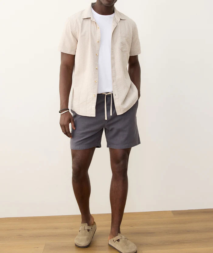 Seersucker Classic Shirt - Parchment
