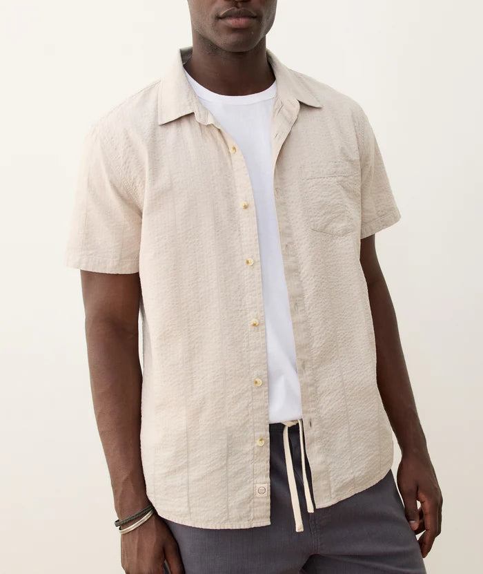 Seersucker Classic Shirt - Parchment