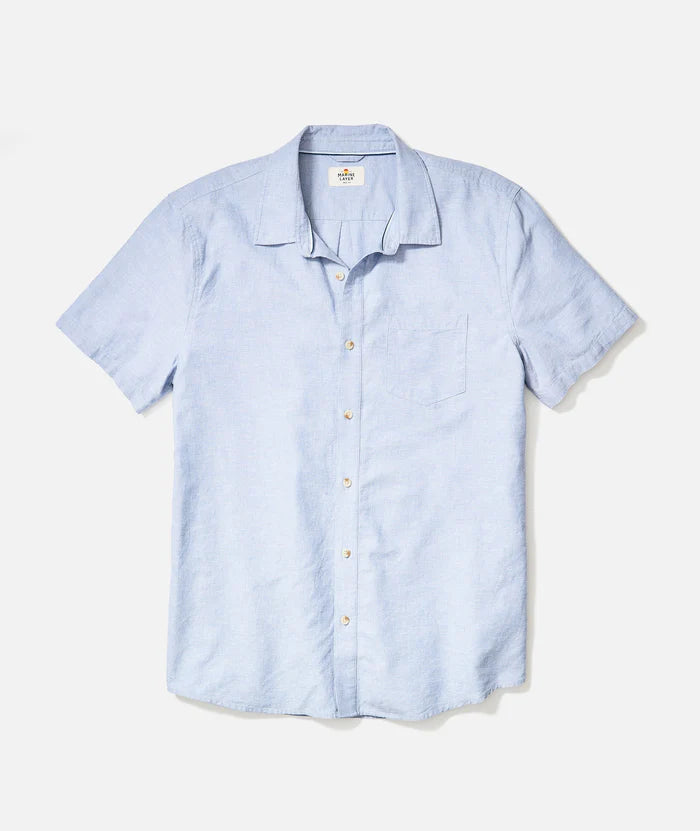 Better-Than-Linen Short Sleeve Shirt - Chambray