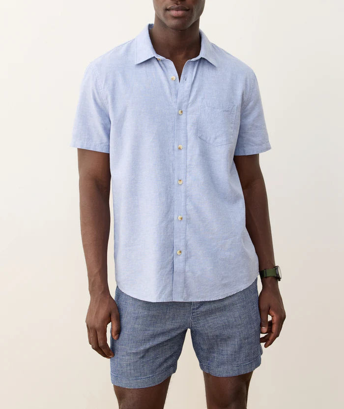 Better-Than-Linen Short Sleeve Shirt - Chambray
