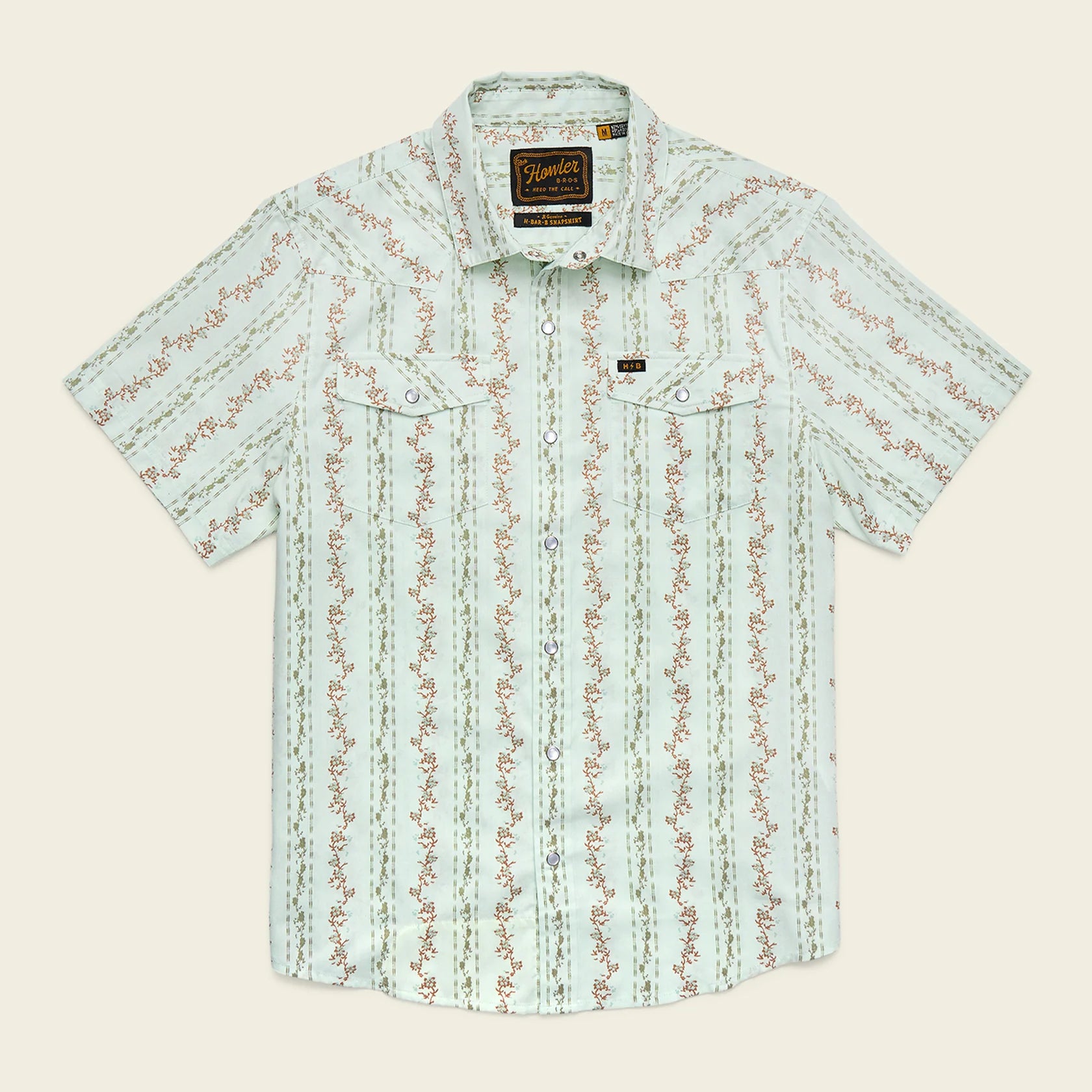 H Bar B Snapshirt - Hibiscus Ribbons : Mint