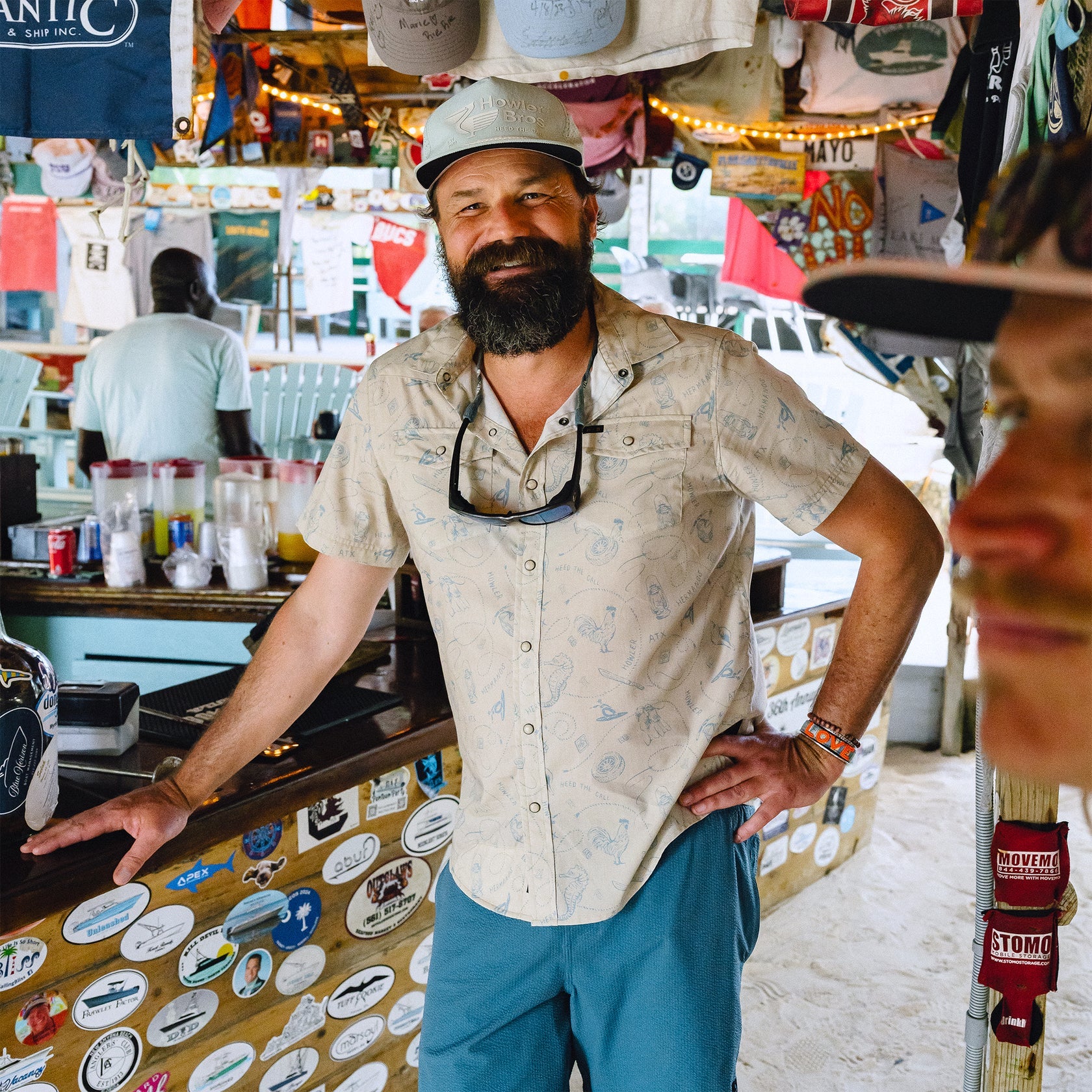 H Bar B Snapshirt -   Sea Rodeo : Sand