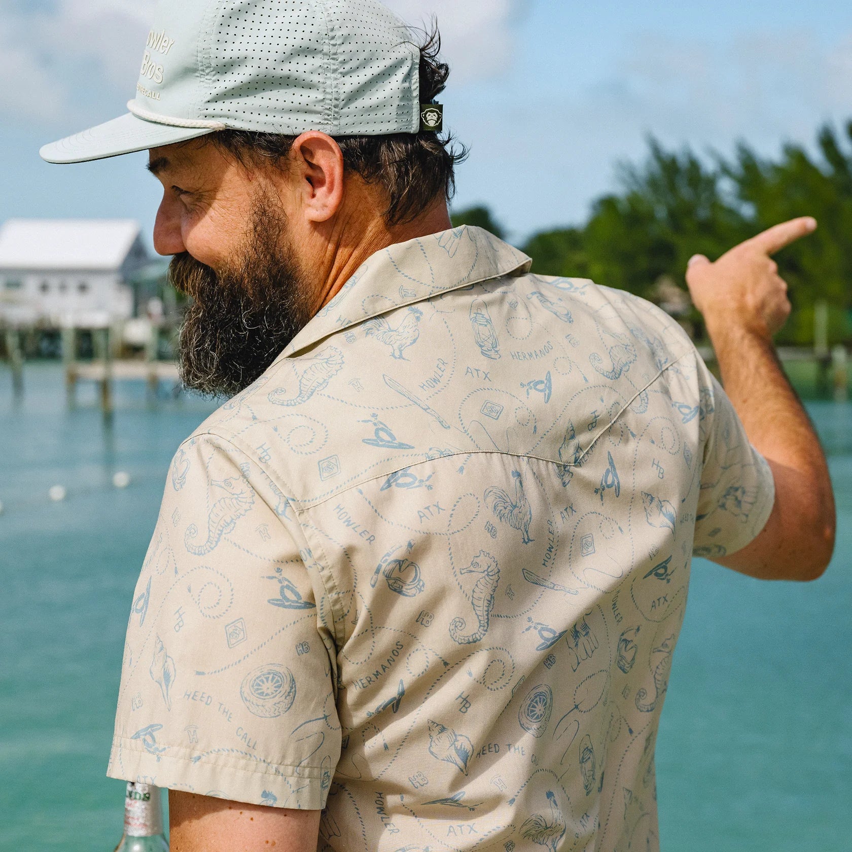 H Bar B Snapshirt -   Sea Rodeo : Sand