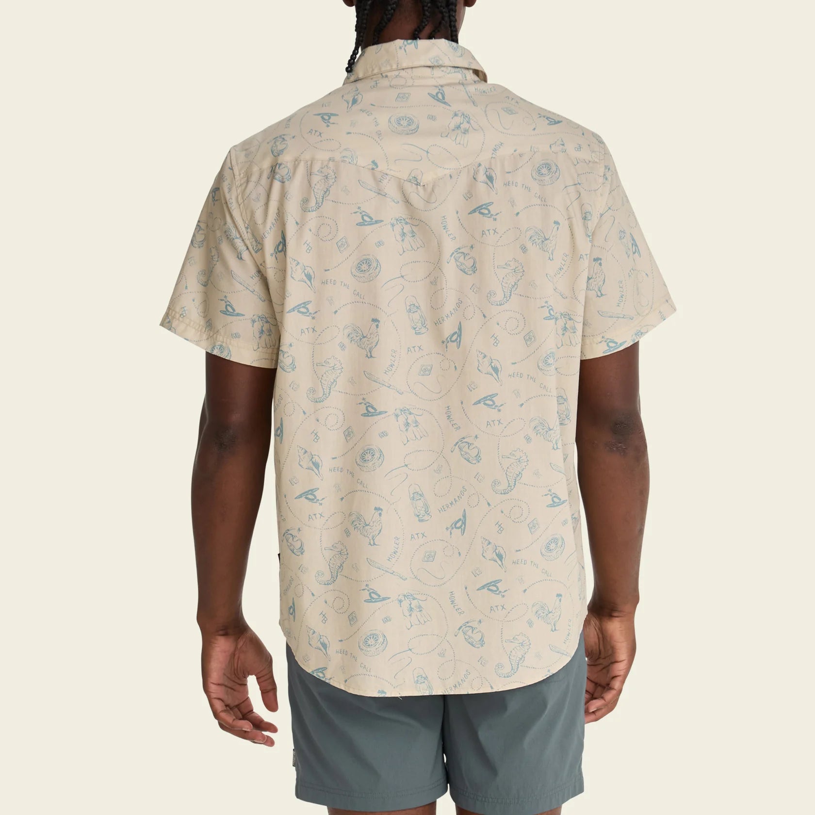 H Bar B Snapshirt -   Sea Rodeo : Sand