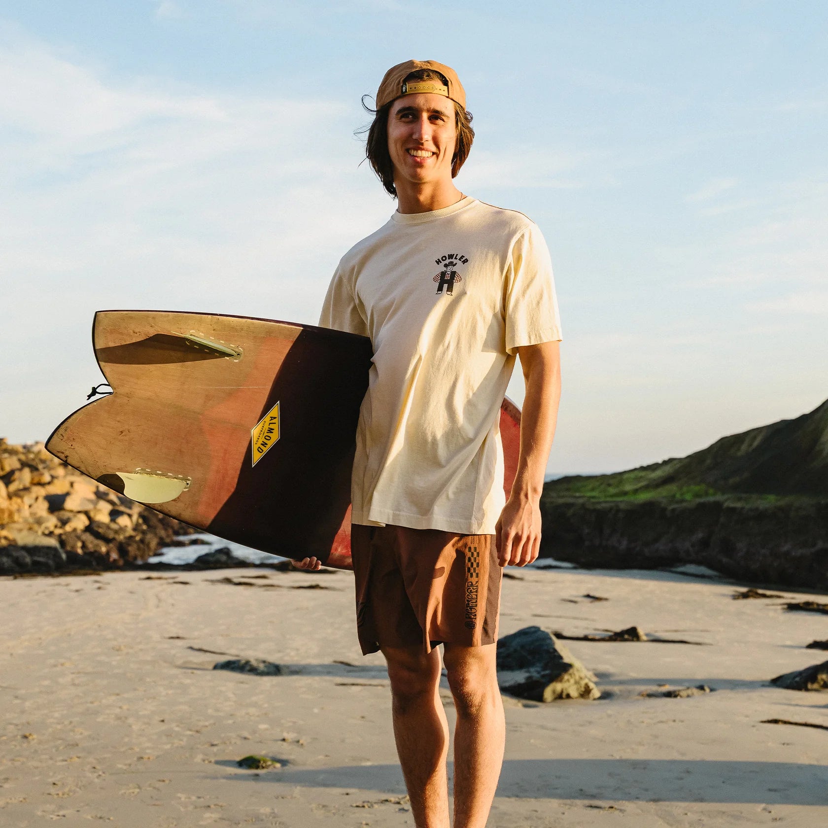 Howler Western Wear Cotton T-Shirt - Natural