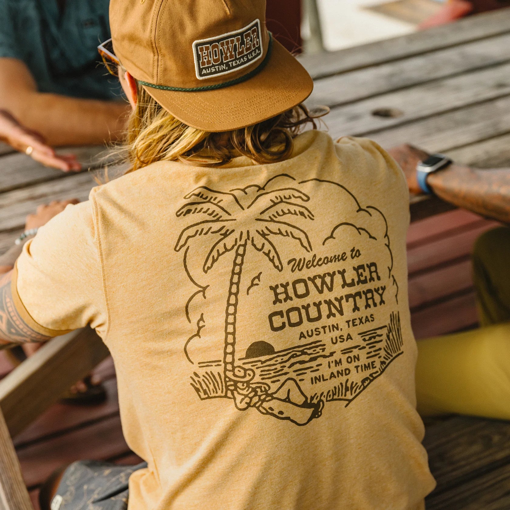 Howler Country Cotton Ringer T - Honey Heather