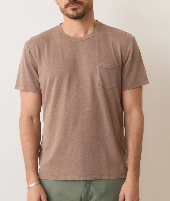Relaxed Hemp Cotton Tee - Wood Smoke