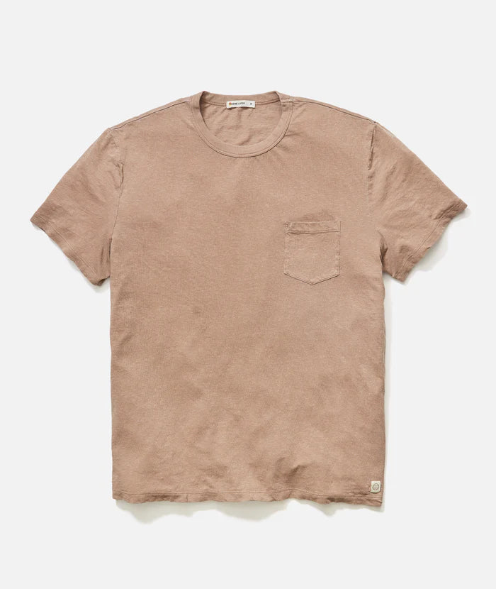 Relaxed Hemp Cotton Tee - Wood Smoke