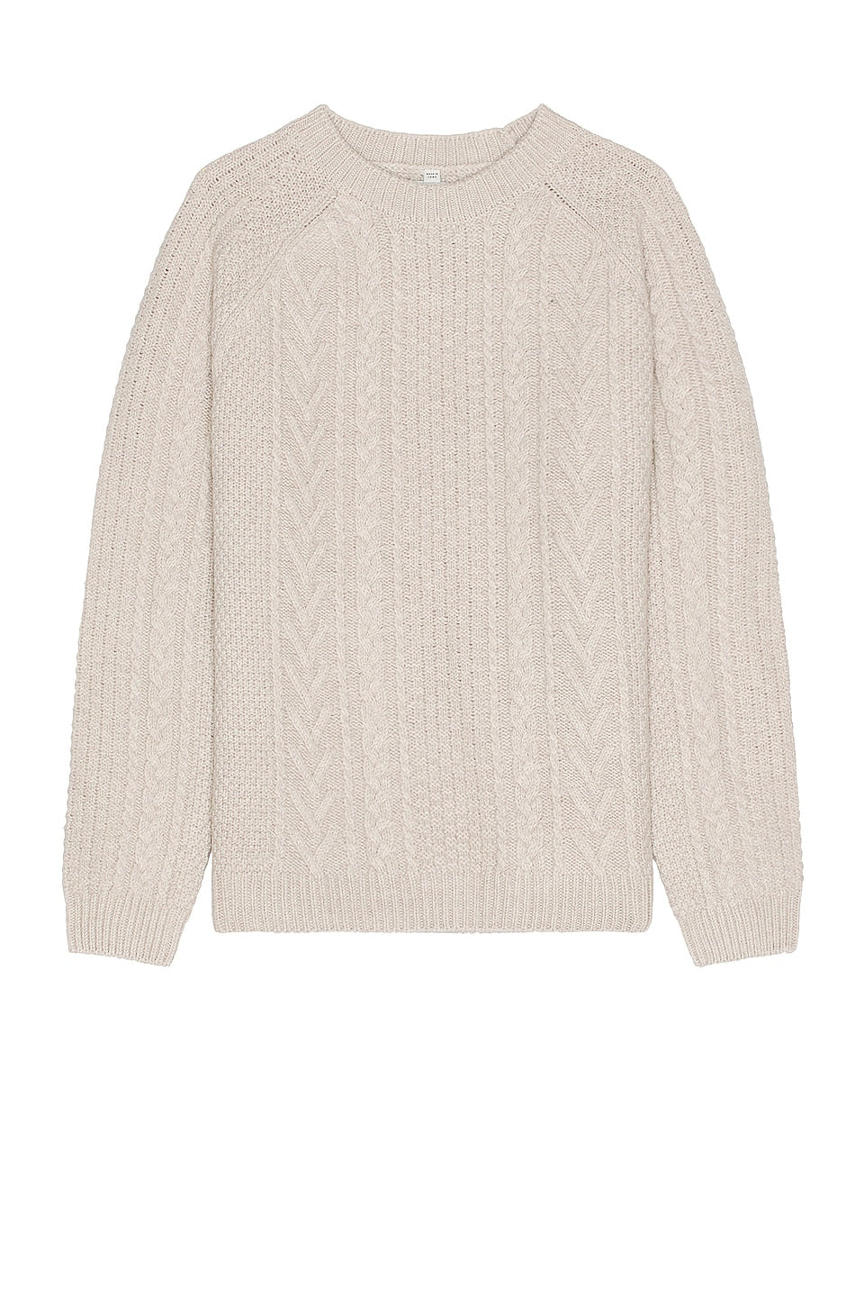 Schott Merino Wool Fisherman's Sweater - Oat