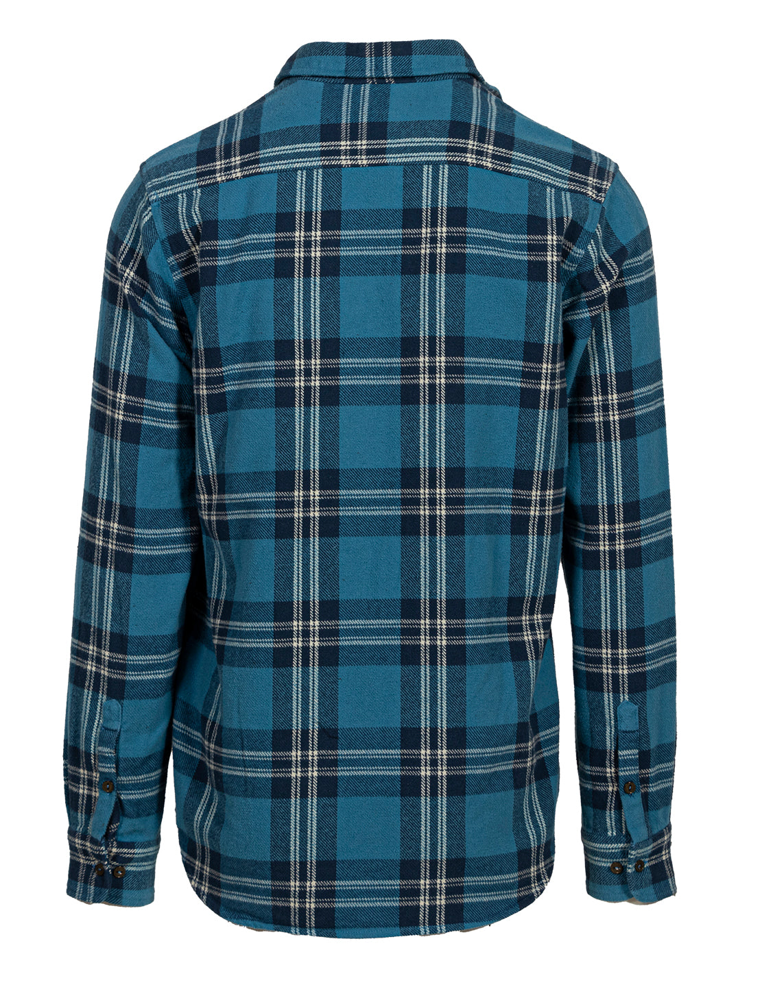 Plaid Cotton Flannel Shirt - Sky