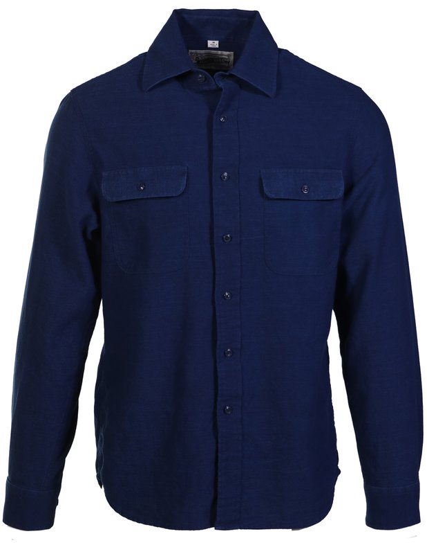 Long Sleeve 3.5 oz. Lightweight Indigo Cotton Work Shirt