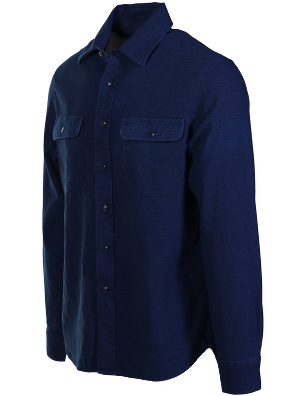 Long Sleeve 3.5 oz. Lightweight Indigo Cotton Work Shirt