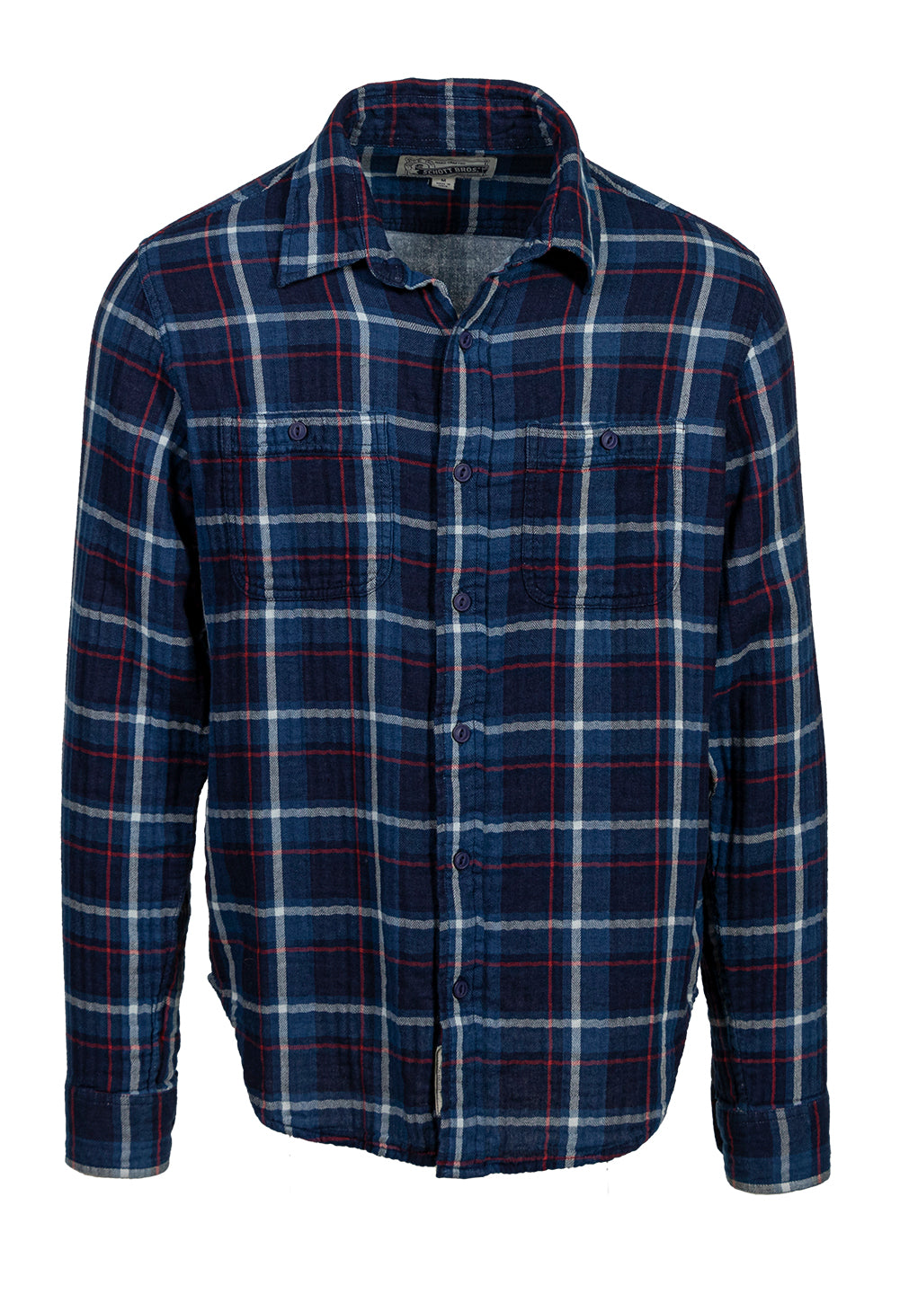 Long sleeve 100% Cotton Plaid Work Shirt