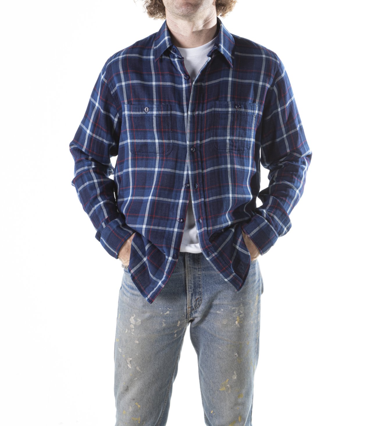 Long sleeve 100% Cotton Plaid Work Shirt