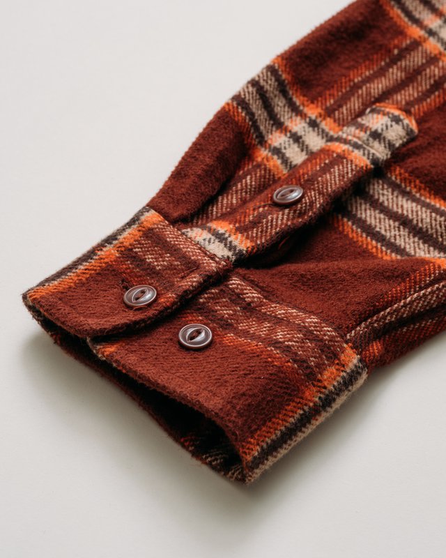 Heavy Flannel Work Shirt - Root Beer