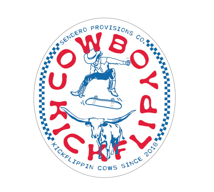 Cowboy Kickflip Sticker