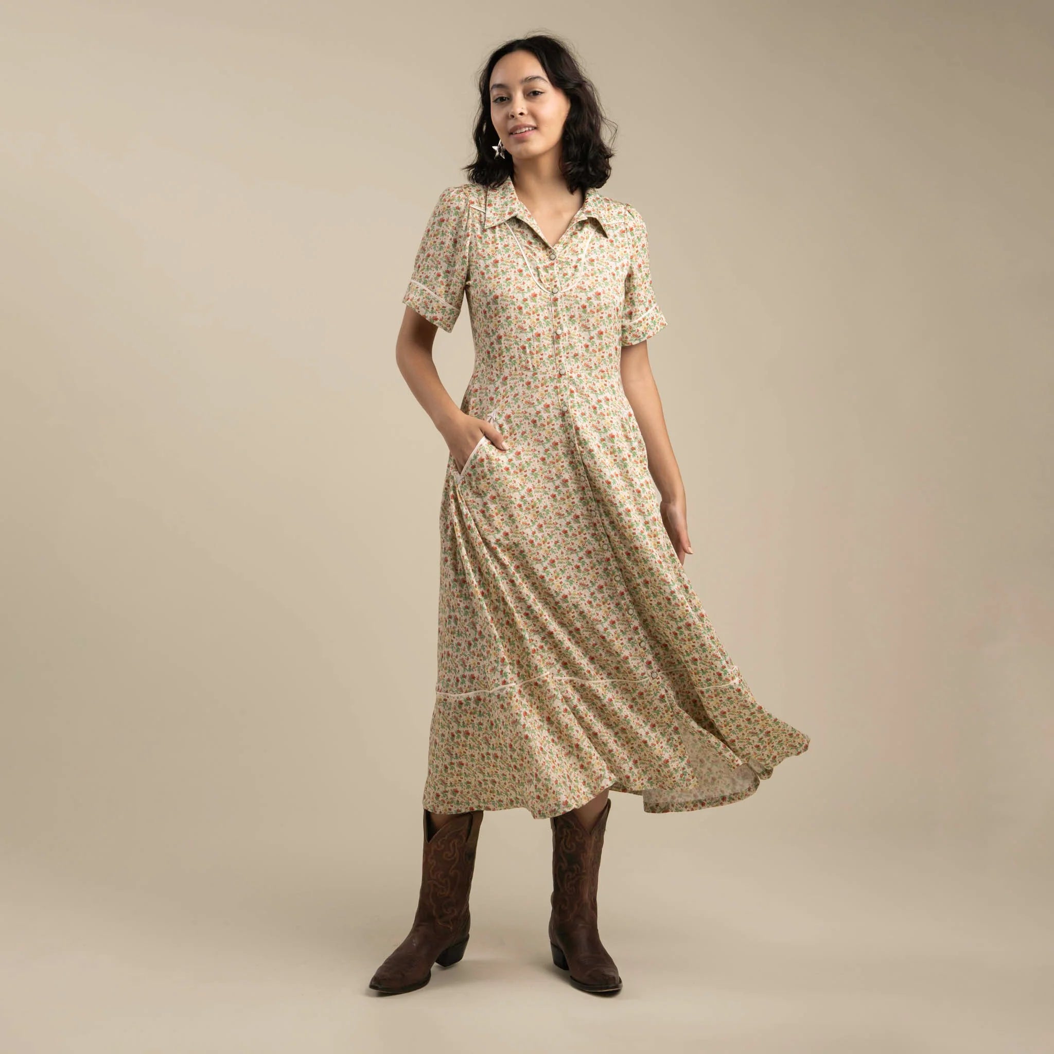 LA DAHLIA DRESS - Desert Rose Yellow