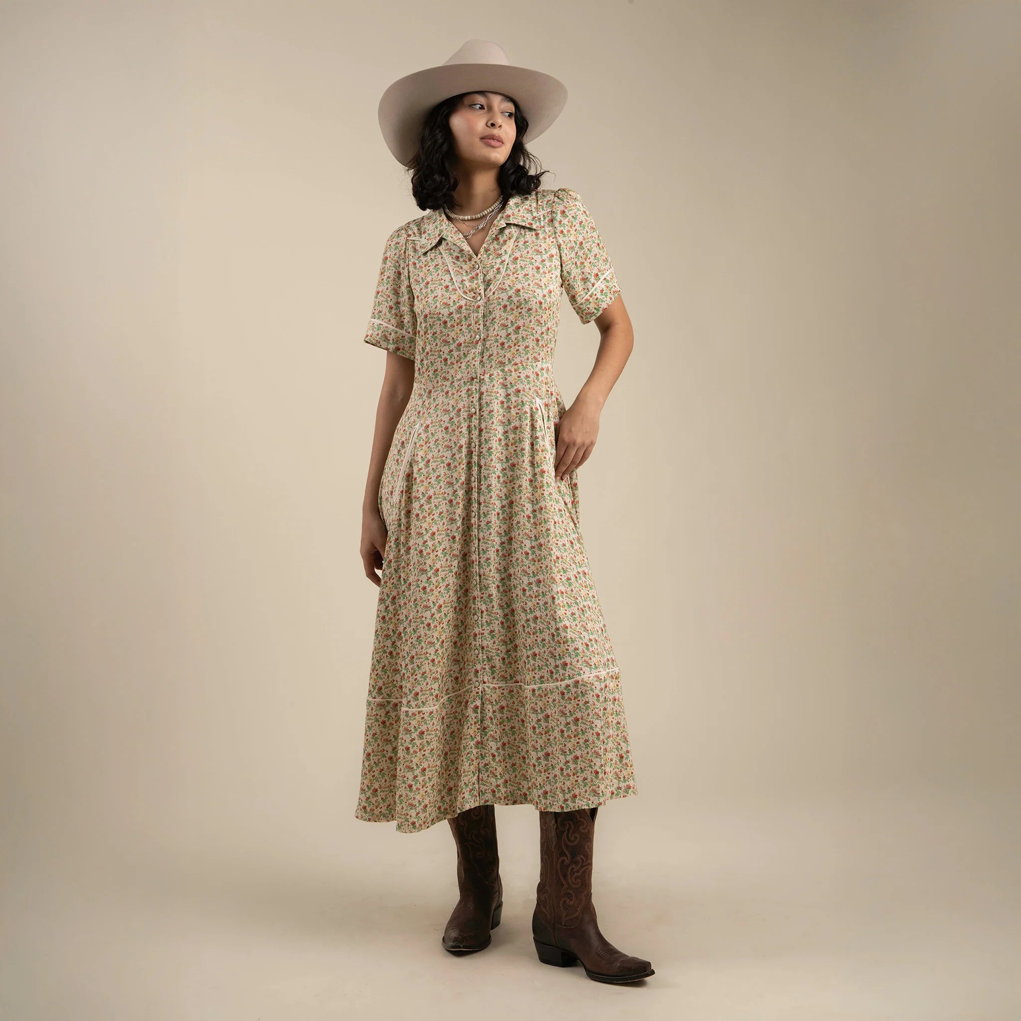 LA DAHLIA DRESS - Desert Rose Yellow