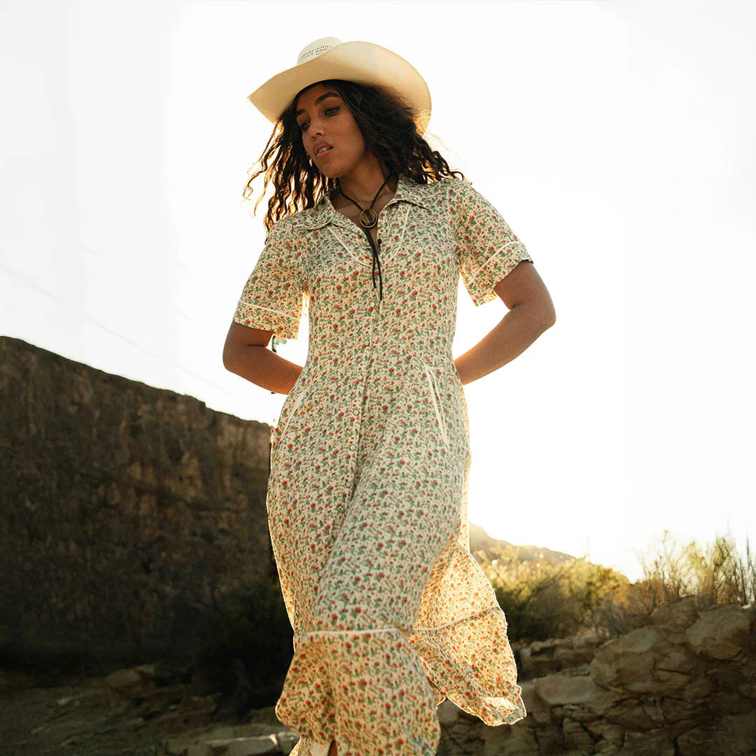 LA DAHLIA DRESS - Desert Rose Yellow
