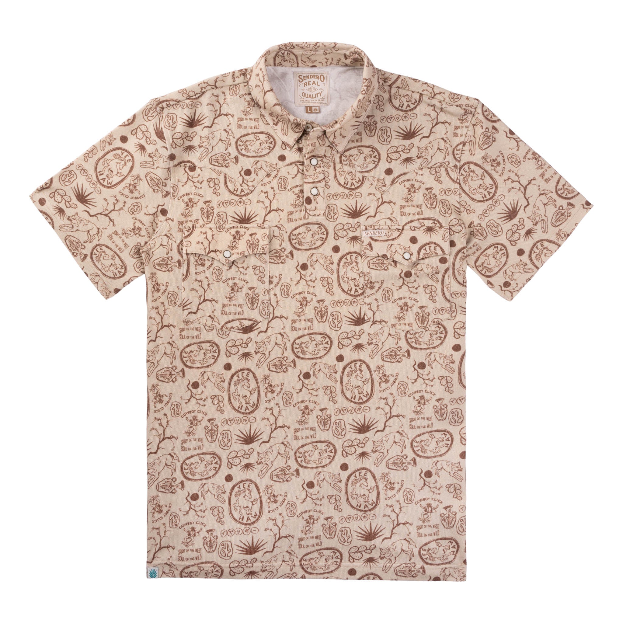 Cantina Pique Polo-Haw Yee Print