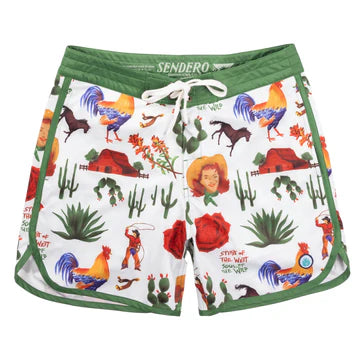 Point Bar Boardshort - Cowboy Surreal Print