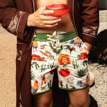 Point Bar Boardshort - Cowboy Surreal Print