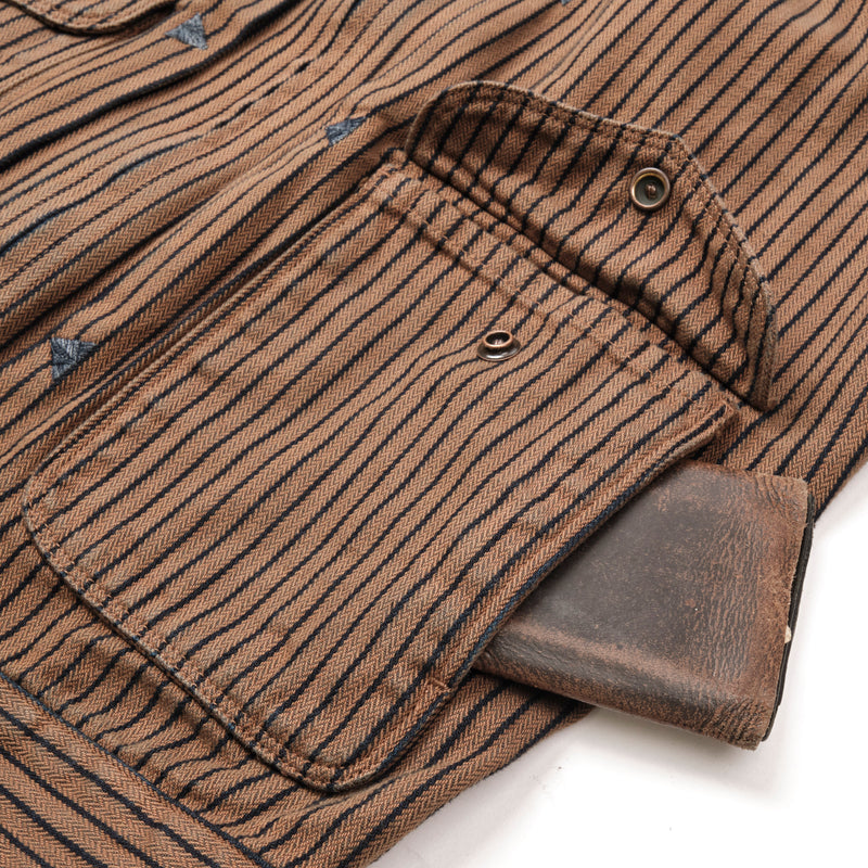 CD-4 BROWN HERRINGBONE