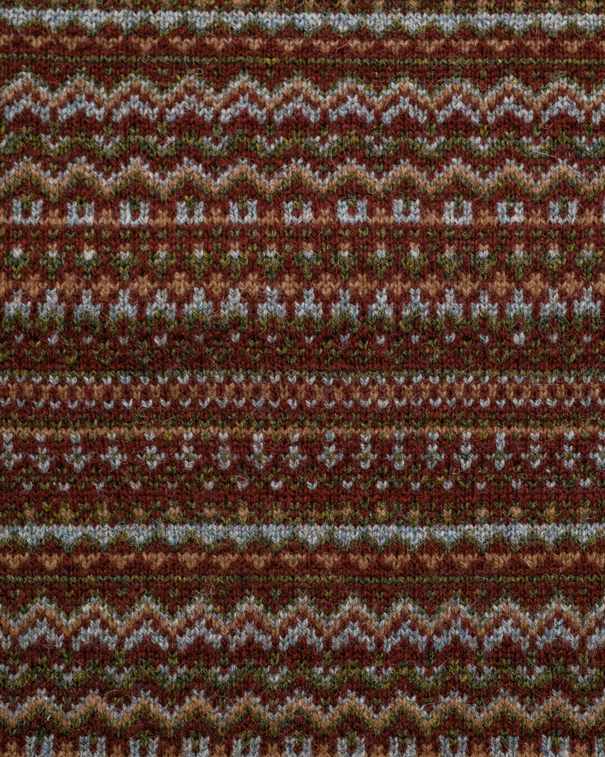 SW2460 Fairisle Crewneck Sweater-Burgundy