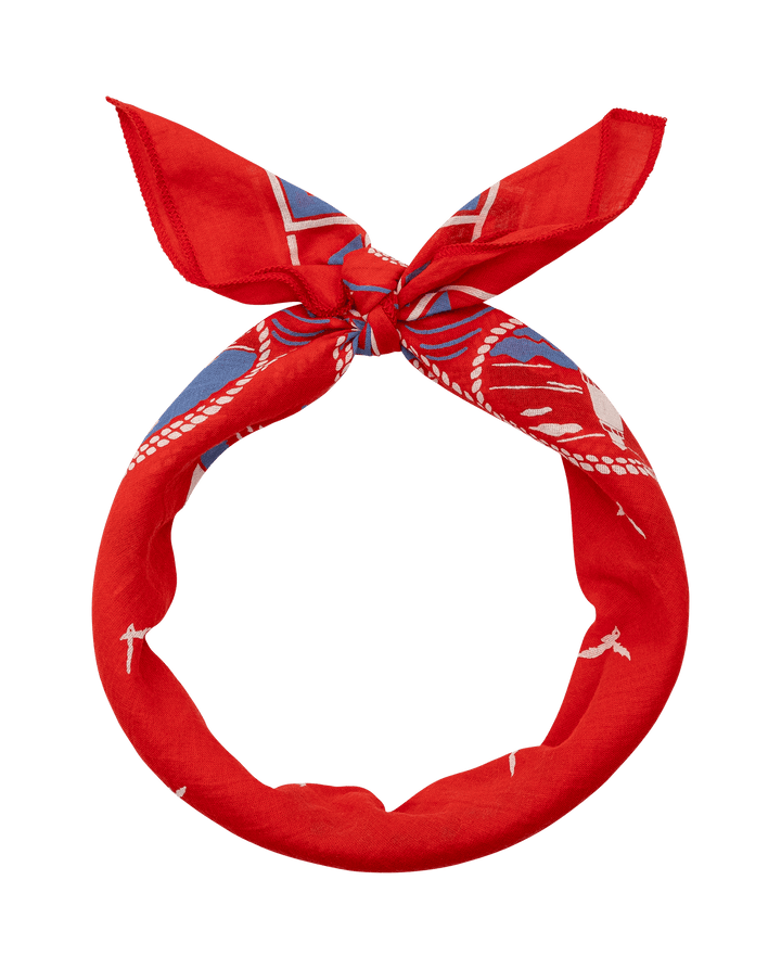 THE SAILBOAT BANDANA. Red.