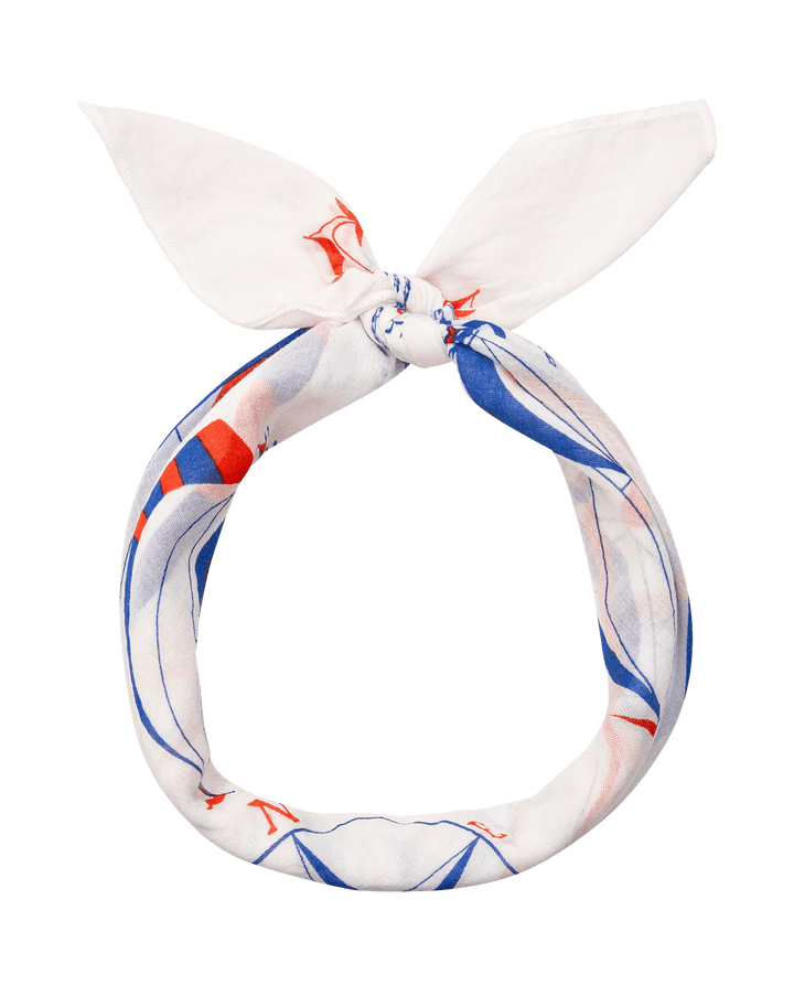 THE SAILBOAT BANDANA. White.