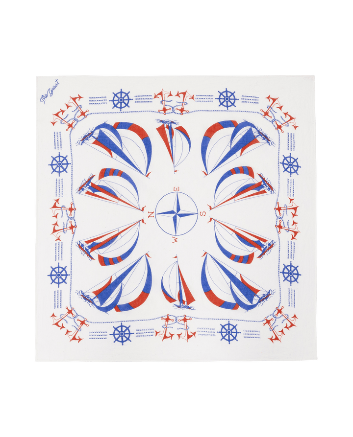 THE SAILBOAT BANDANA. White.