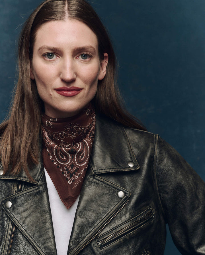 The Silk Bandana. Cholcolate.