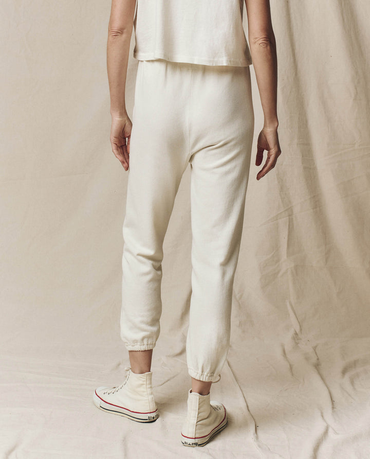 The Stadium Sweatpant. Washed White.