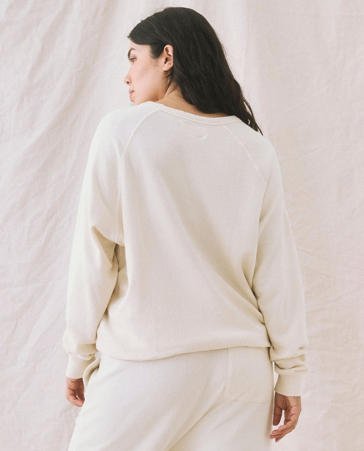 The College Sweatshirt. Washed White.