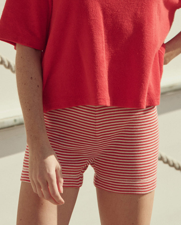 The Relay Short. Pimento Stripe.