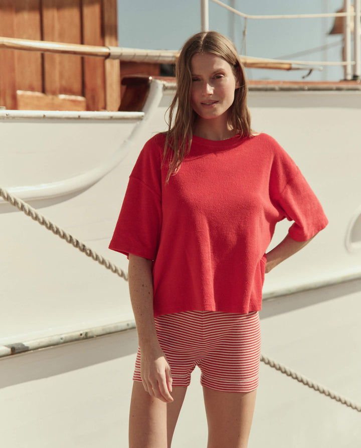 The Relay Short. Pimento Stripe.