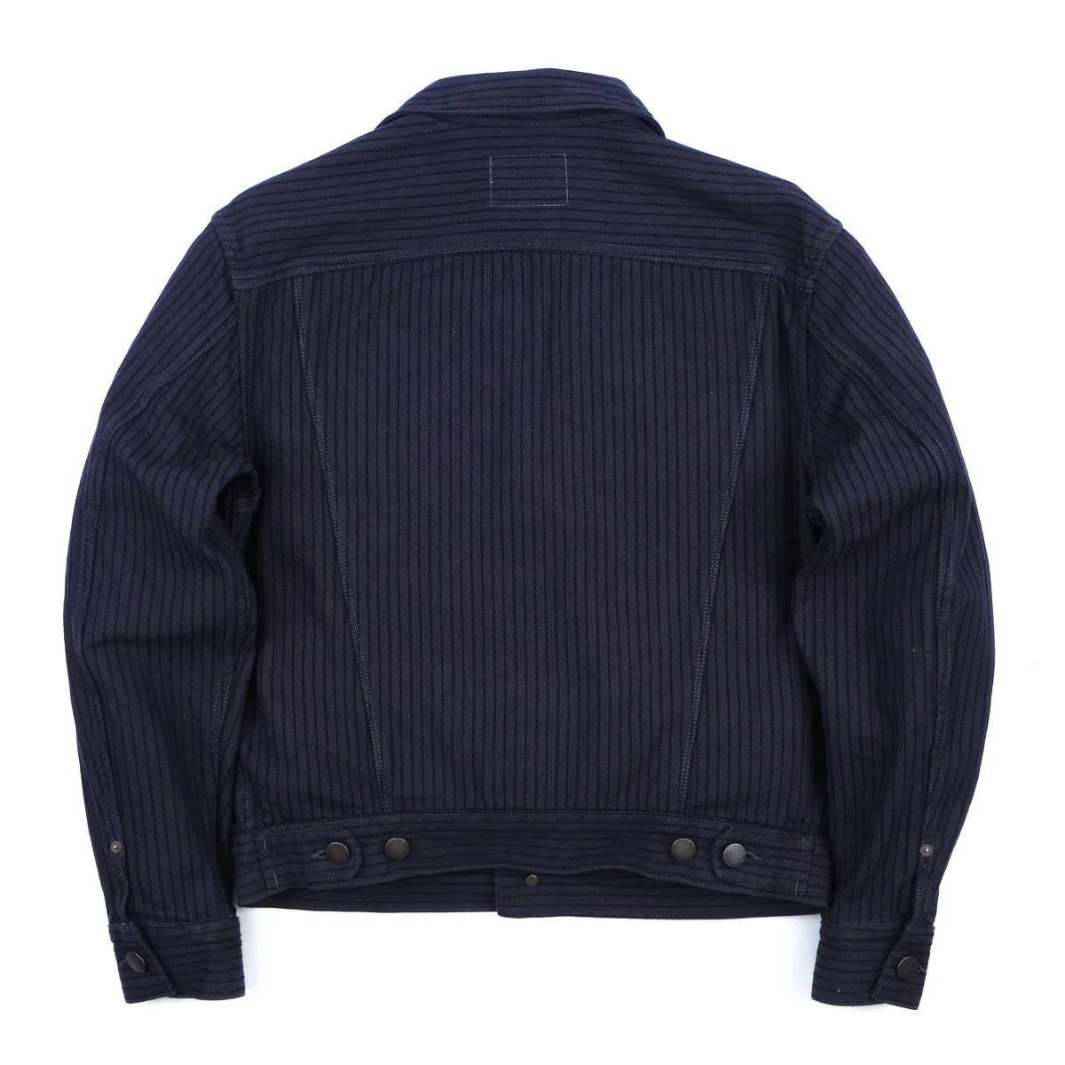 High Low Indigo Herringbone Dobby Jacket