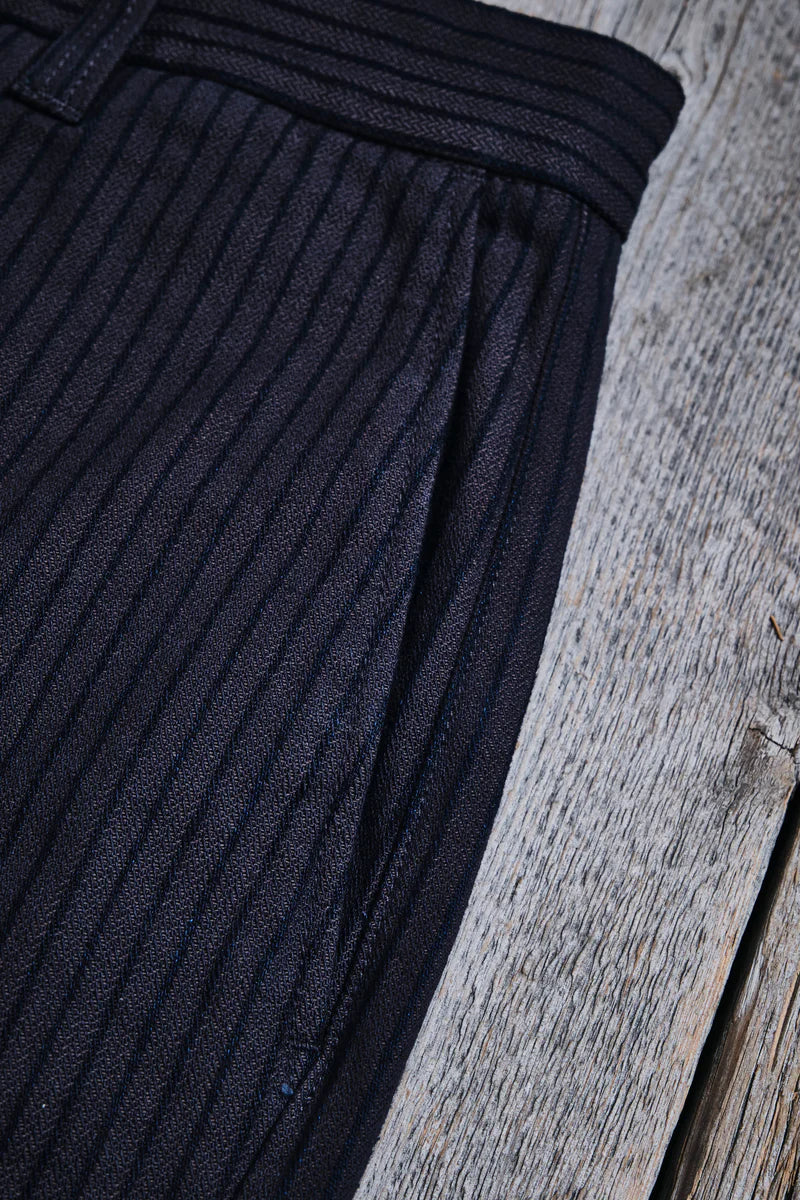 DECK PANT - INDIGO HERRINGBONE DOBBY