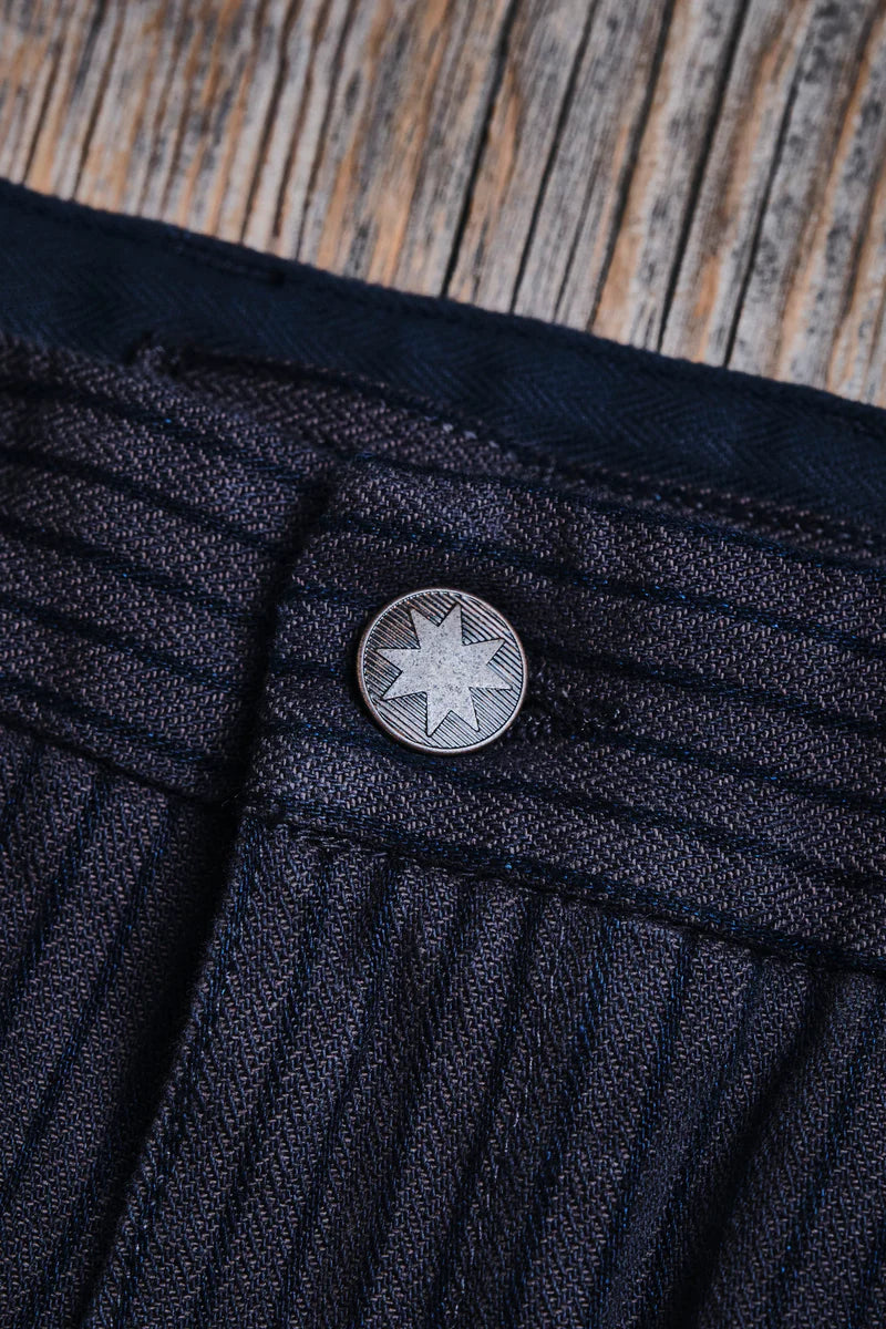 DECK PANT - INDIGO HERRINGBONE DOBBY