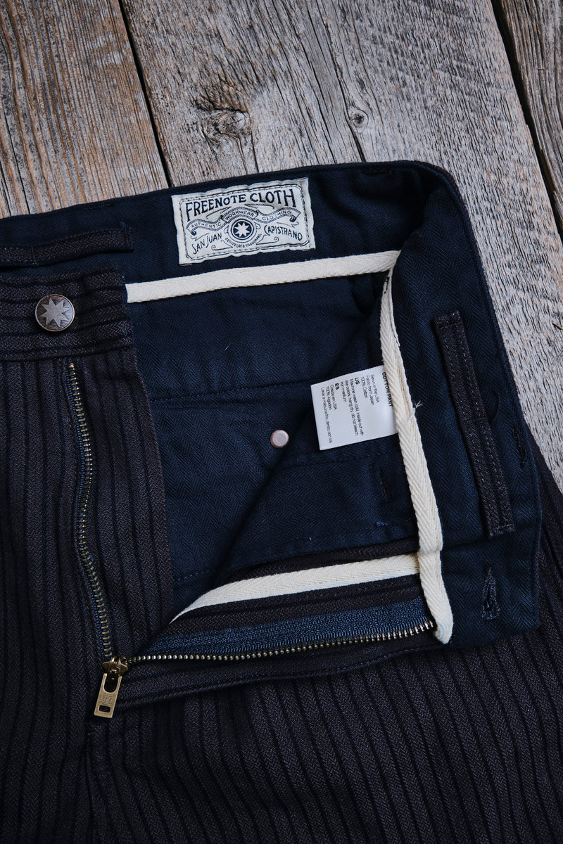 DECK PANT - INDIGO HERRINGBONE DOBBY