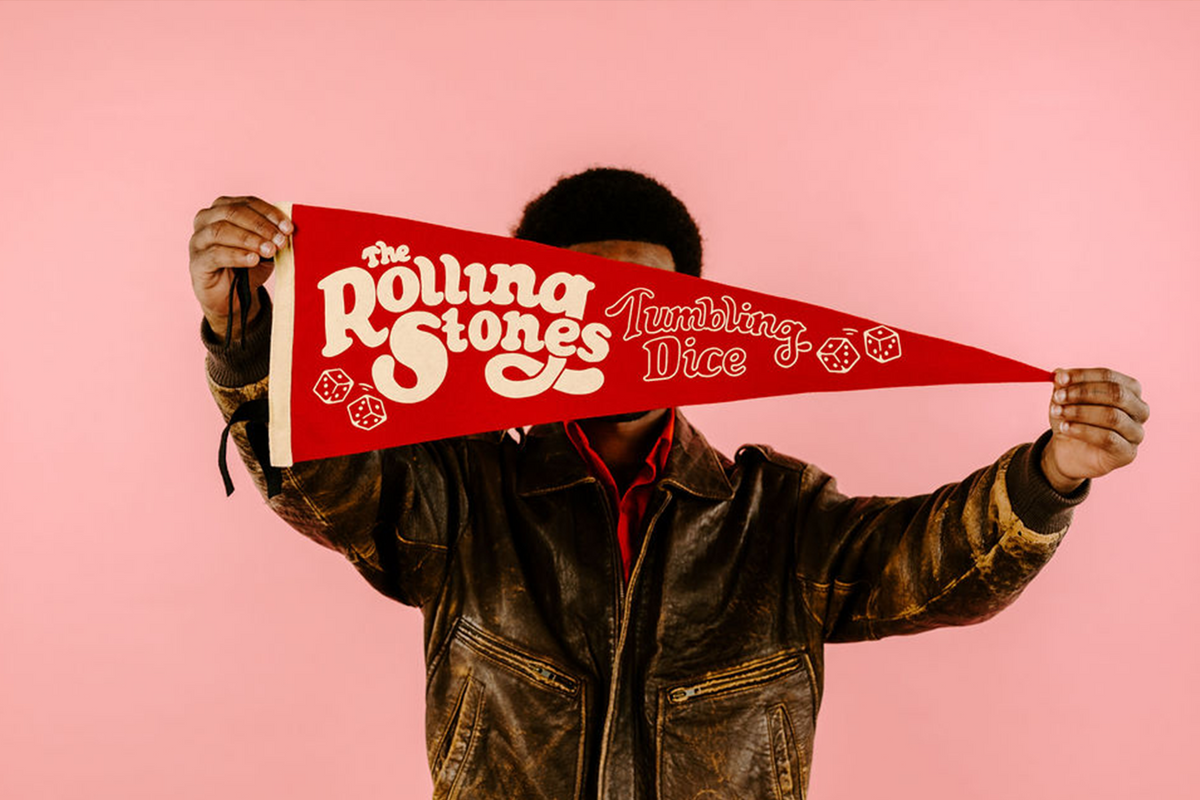 Tumbling Dice Pennant • The Rolling Stones x Oxford Pennant