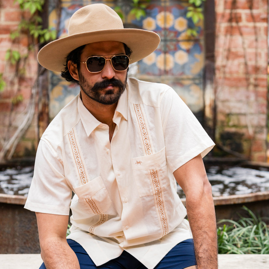 TEJAS GUAYABERA - HUESO IVORY