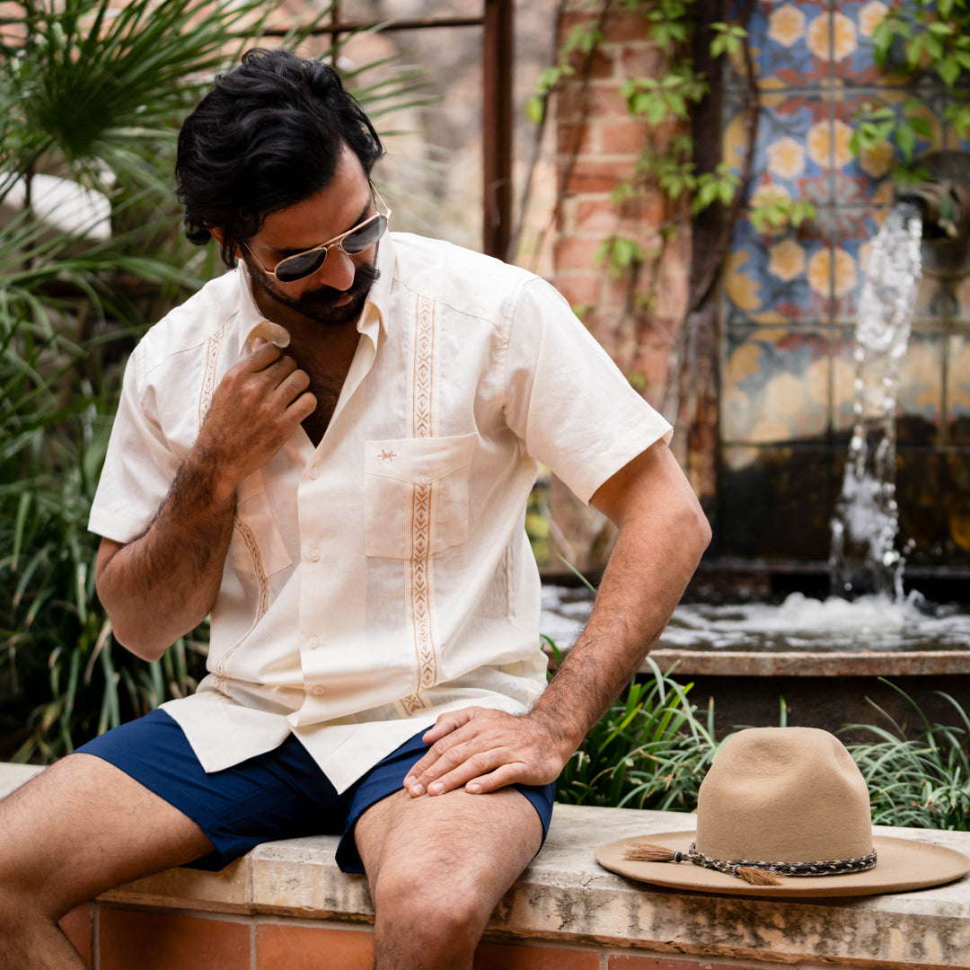 TEJAS GUAYABERA - HUESO IVORY