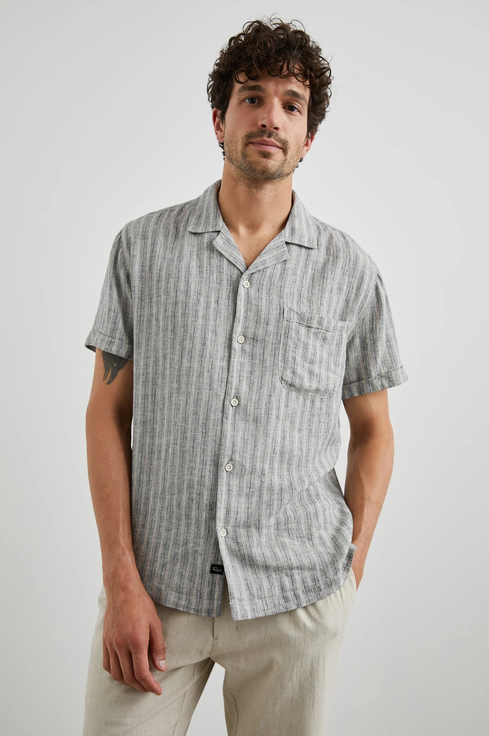 Waimea shirt - Quino Navy Stripe